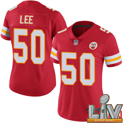 Super Bowl LV 2021 Women Kansas City Chiefs #50 Lee Darron Red Team Color Vapor Untouchable Limited Player Nike NFL Jersey